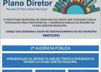 Vem ai a 2 Audiência Publica de Revisão do Plano Diretor Municipal