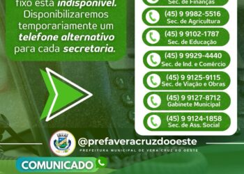 Informamos que nossa rede de telefone fixo está temporariamente indisponível