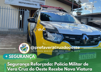 “Segurança Reforçada: Polícia Militar de Vera Cruz do Oeste Recebe Nova Viatura Blindada.”