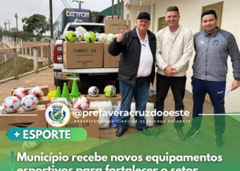 Vera Cruz do Oeste recebeu novos equipamentos esportivos que já estão à disposição do Departamento de Esportes.