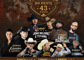 📅 PROGRAMAÇÃO OFICIAL – 43º Aniversário de Vera Cruz do Oeste