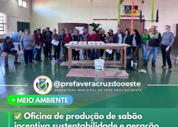 Oficina de produção de sabão com óleo
