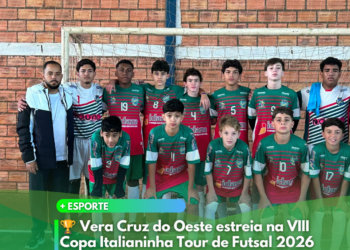 Vera Cruz do Oeste inicia participação na VIII Copa Italianinha Tour de Futsal 2026
